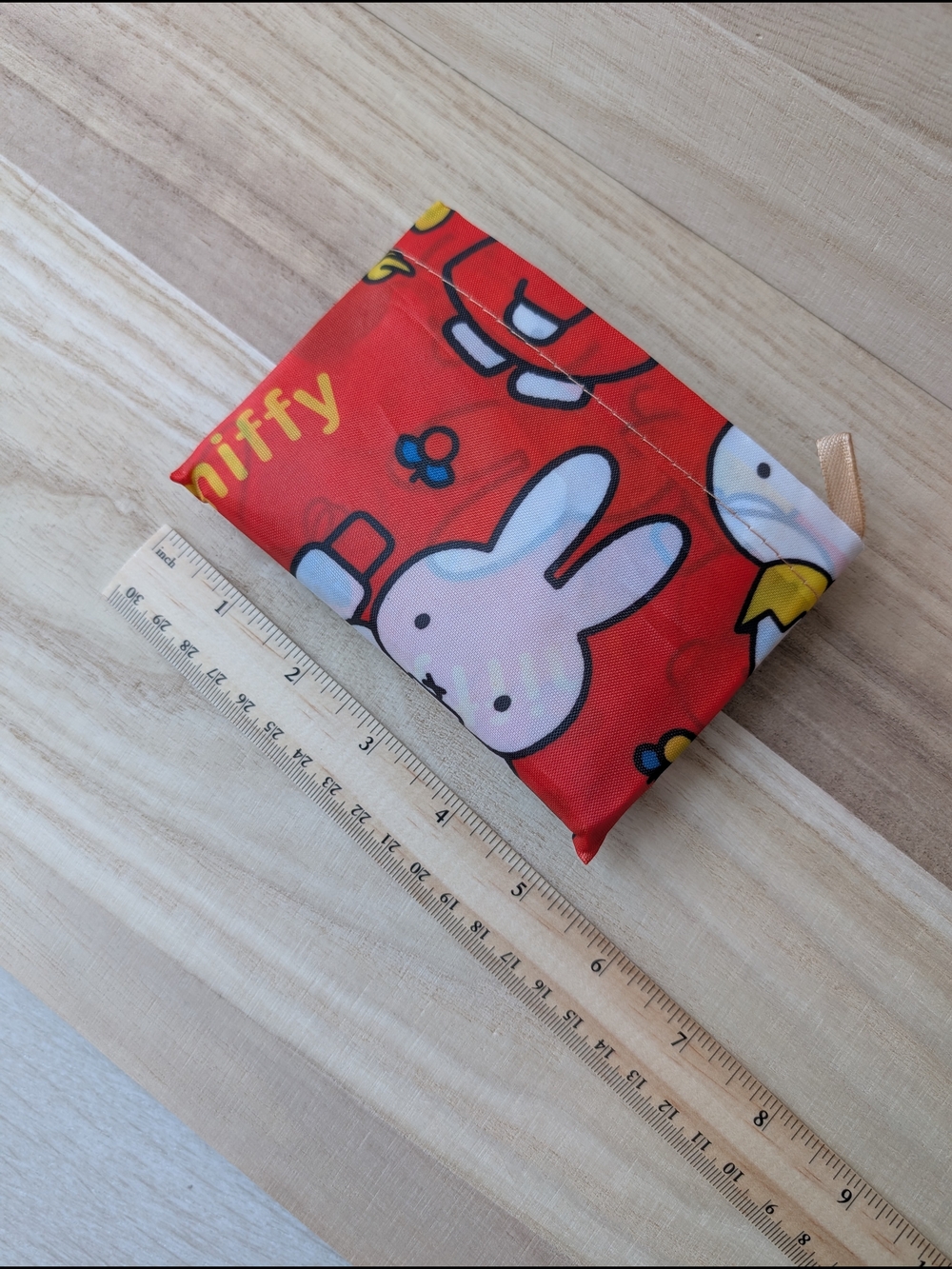 Miffy Red Reusable Kids Tote Bag with Bunny Print - Picture 3 of 8
